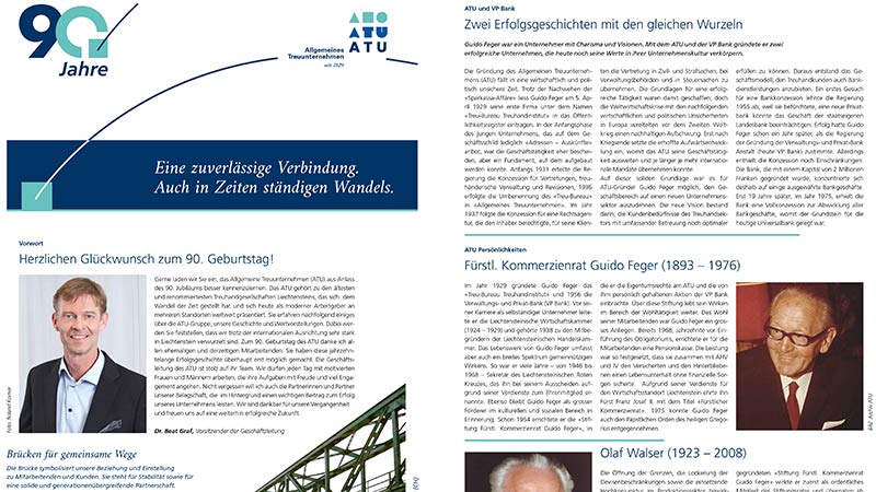 90 Jahre Allgemeines Treuunternehmen